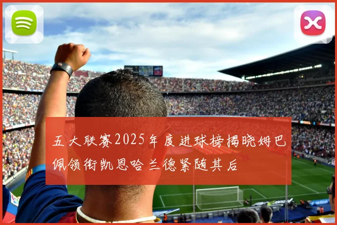 五大联赛2025年度进球榜揭晓姆巴佩领衔凯恩哈兰德紧随其后